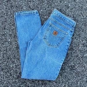 CARHARTT STRAIGHT FIT HEAVYWEIGHT 5-POCKET TAPERED JEAN STYLE B18-STW